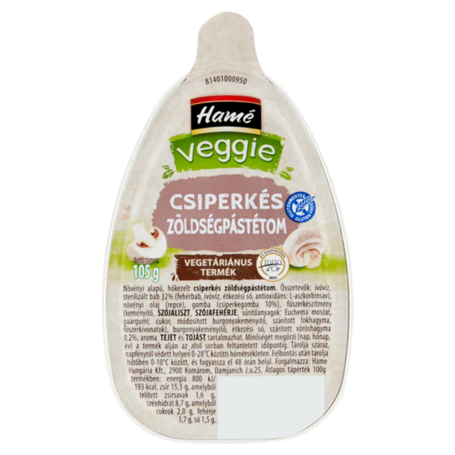 .Veggie Csiperkés zölds.pástétom 105