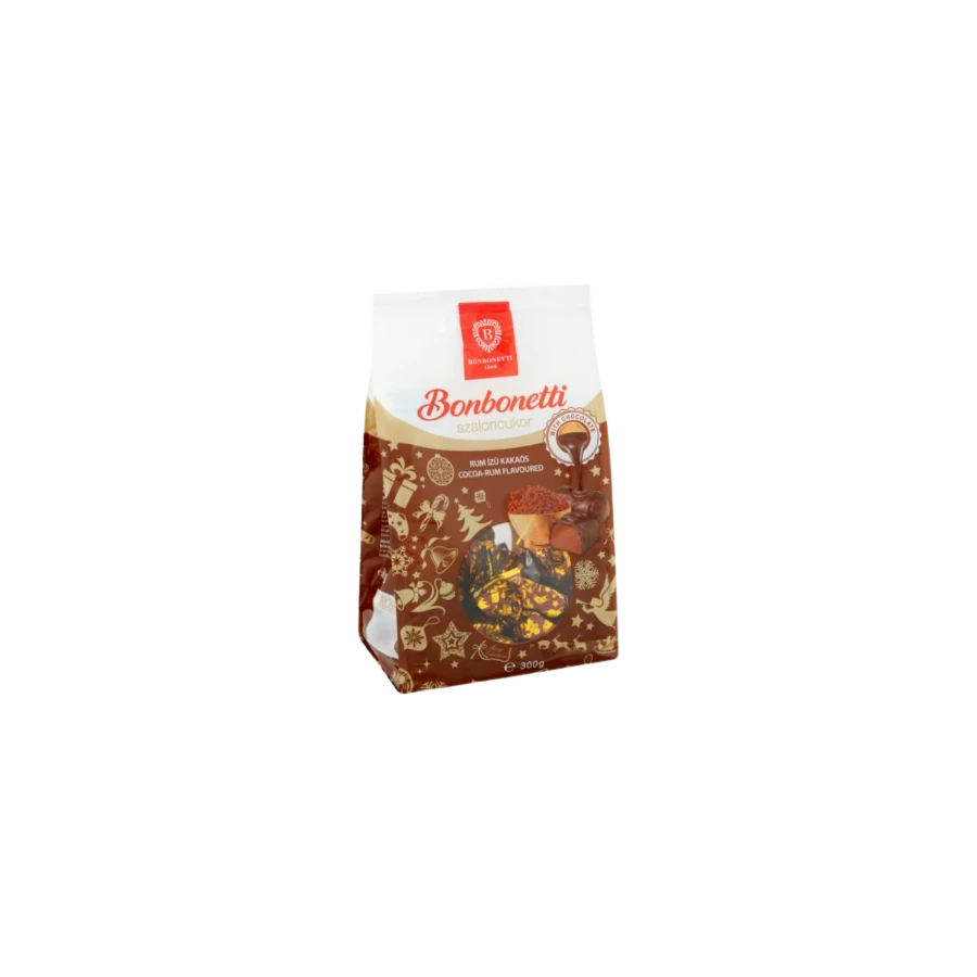 Szaloncukor Bonbonetti 280g rum ízű kakaós tasakos