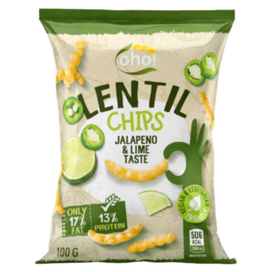 OHO lencse snack jalapeno-lime 100g