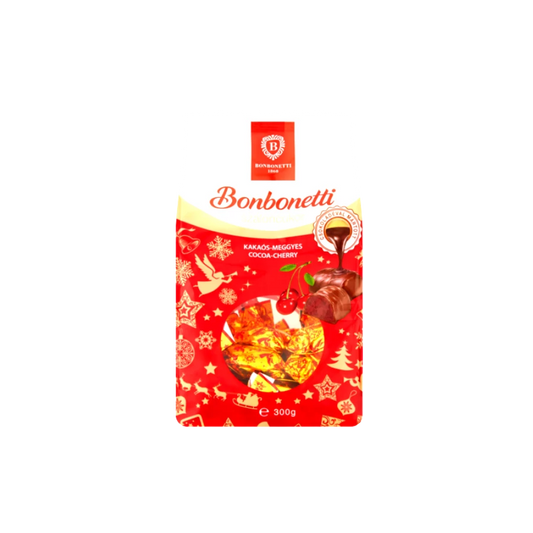 Szaloncukor Bonbonetti 280g kakaós-meggyes tasakos