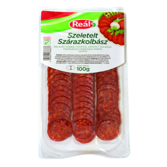 .Reál szárazkolbász szeletelt 100g