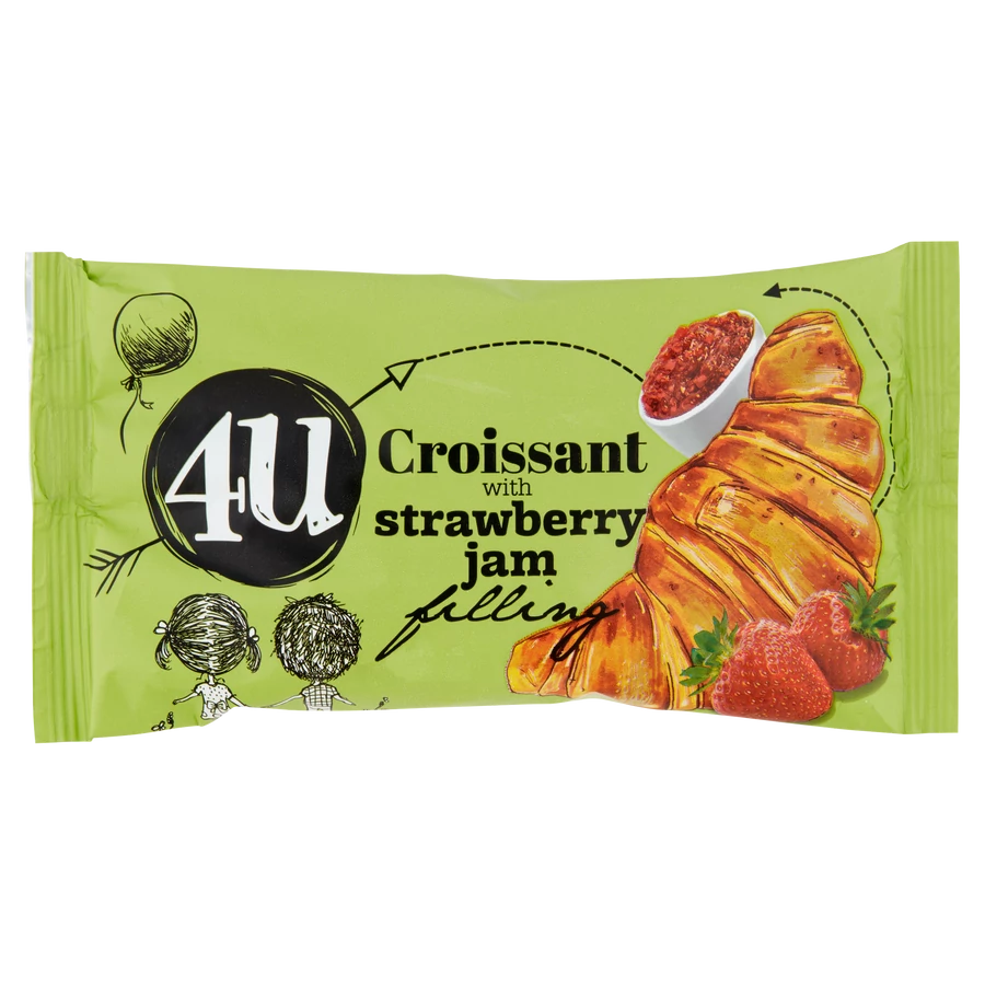 .4U croissant 50g Eper krémmel tt.