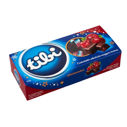 Tibi szaloncukor csokoládés-alkoholos meggy, díszdobozos 280g