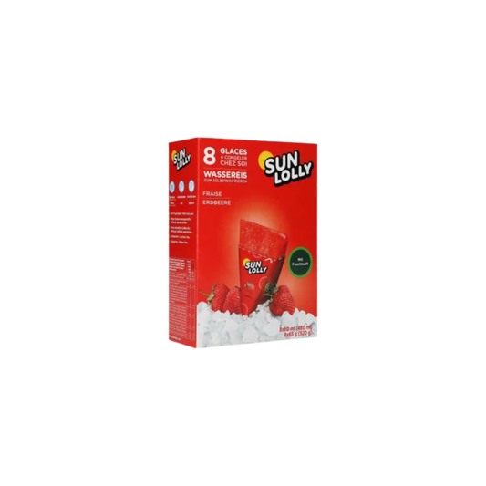 Sun Lolly jégnyalóka eper ízű 480ml (8db) polcon tartható